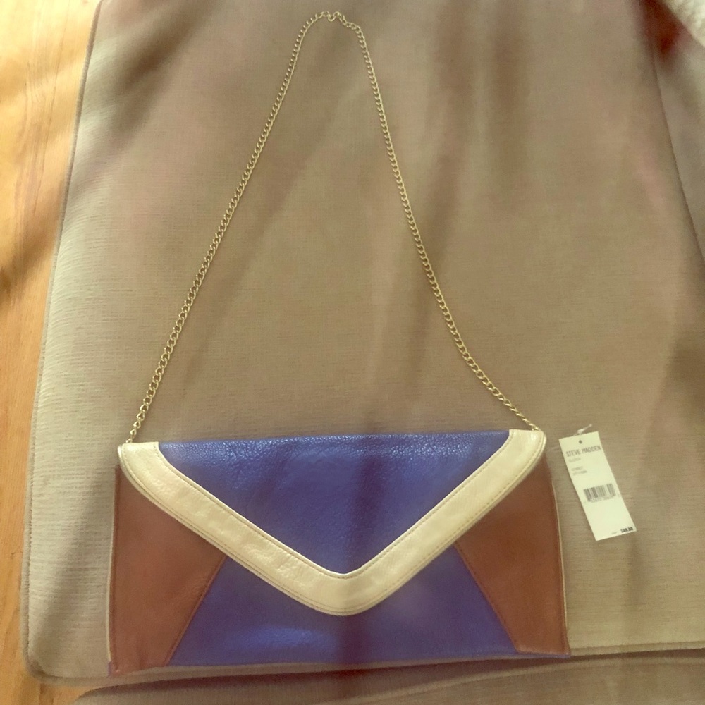 Brand new Steve Madden clutch with chain